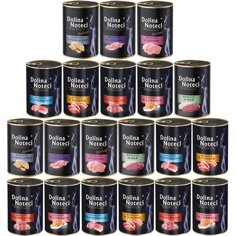 DOLINA NOTECI Alimento umido per gatti premium, mix di gusti, 20 x 400 g, senza cereali