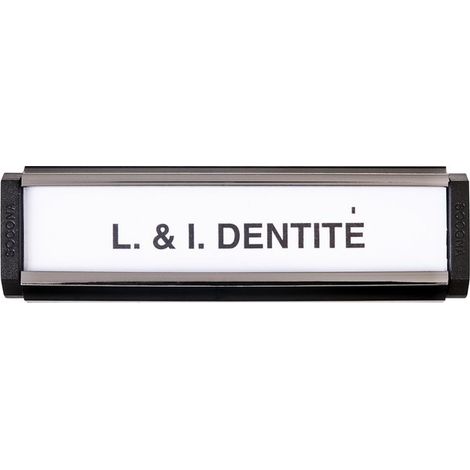 Porte-étiquette pvc 94mm – Finition chromée argent – Accessoire de signalisation pour environnements divers – Socona