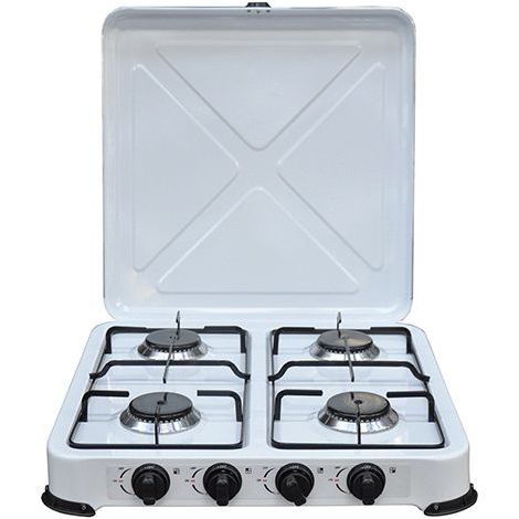 FORNELLO 4 FUOCHI A GAS GPL - Fornellone 52X52X10CM campagna campeggio