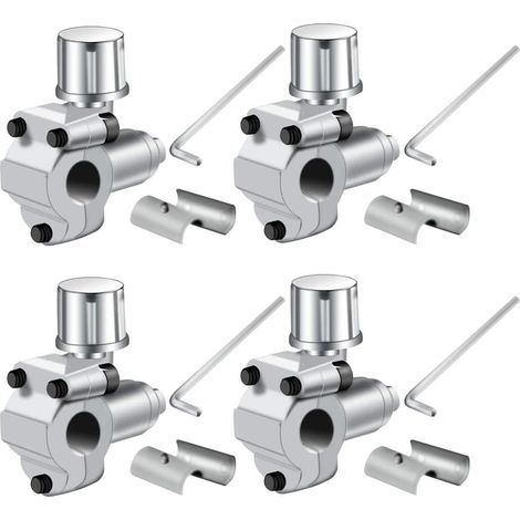 4 Pièces Kits de valves de perçage BPV-31 pour Robinet de réfrigérateur Compatible avec Tuyau de diamètre extérieur de 1/4", 5/16", 3/8" pour climatiseurs, CVC (1/5)