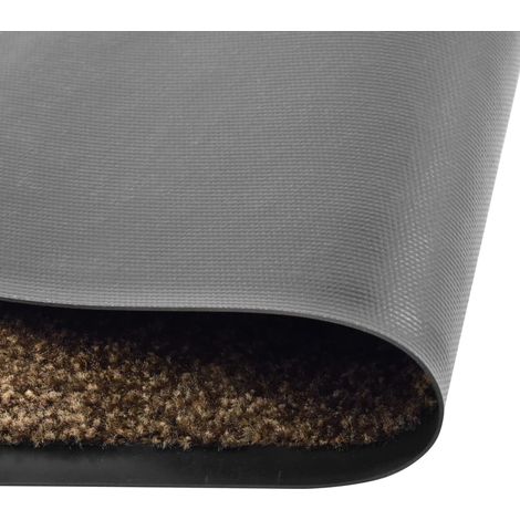 vidaXL Waschbarer Fußmatte Braun 60x90 cm