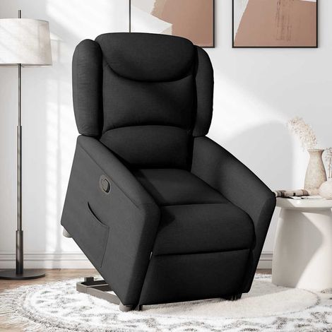 Maison Exclusive - Relaxsessel mit Aufstehhilfe Schwarz Stoff