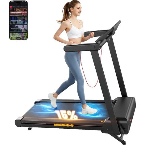 Tapis de course domestique, inclinaison automatique, compatible Bluetooth, FT60 (1/2)