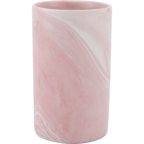 Keramikbecher in Marmoroptik – Badezimmer, Büro, Küche – Halter für Zahnbürste, Zahnpasta und Make-up-Pinsel – 1 Stück (1/5)