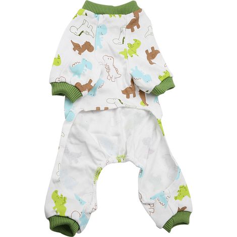 Pyjama pour chien, chiot ou chat, motif dessin animé, combinaison, vêtements en coton pour petits animaux de compagnie, déguisement d'intérieur (M) (1/5)