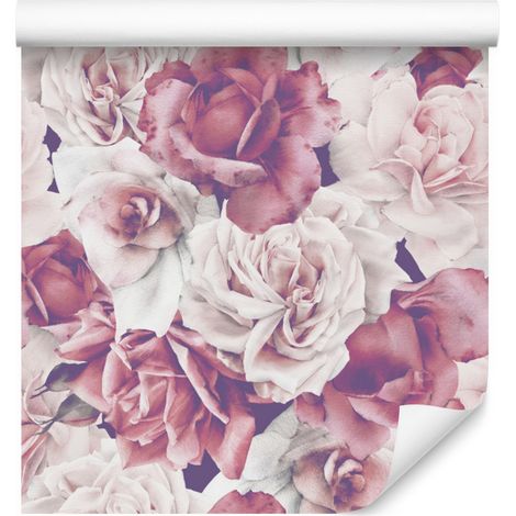Papier peint Roses anglaises pour salon et chambre 50x1000 cm (1/5)
