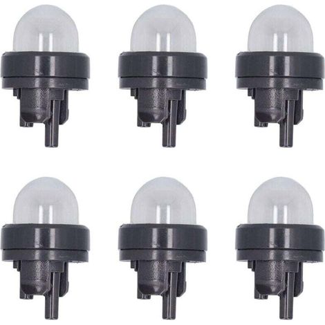 Ampoule d'huile de Tronçonneuse, Pièces de Rechange en Plastique et Caoutchouc 188-512, Taille Compacte, Ensemble d'ampoules d'amorçage 6 Pièces pour Petit Moteur 2 Temps