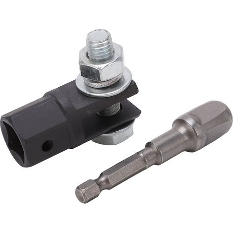 Adaptateur de cric ciseaux 1/2 po métal pour perceuse à choc et douille, compatible extrémités en U et oeil simple (1/5)