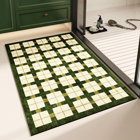 Tapis rectangulaire en terre de diatomées 50×80 cm, tapis absorbant pour entrée et salle de bain