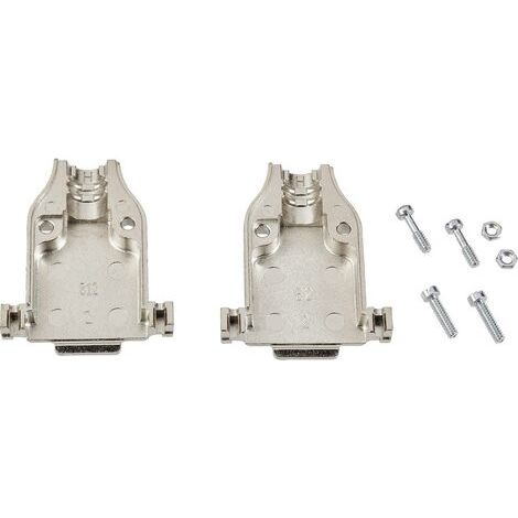 Capot SUB-D 15 pôles TE Connectivity 5745172-3 métal 180 ° argent 1 pc(s) (1/2)