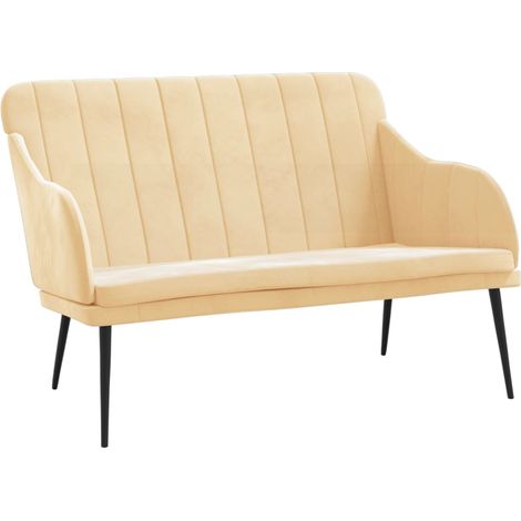 Panca/panca in velluto crema 110 x 76 x 80 cm 020010642