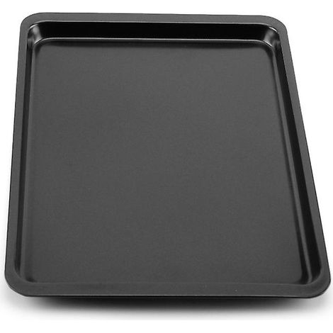 Lot de 2 plaques de cuisson rectangulaires antiadhésives pour pain et gâteaux, compatibles avec le four. Plaque de cuisson rectangulaire noire.