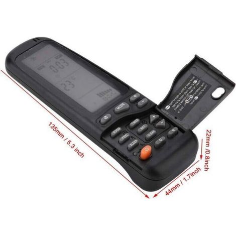 Télécommande Universelle pour Climatiseur Electra/Airwell/Emailair/Elco RC-3, Air Conditioner Télécommande de Remplacement - Noir (1/4)
