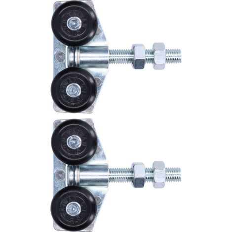 Lot de 2 poulies de suspension pour porte coulissante en verre (1/5)