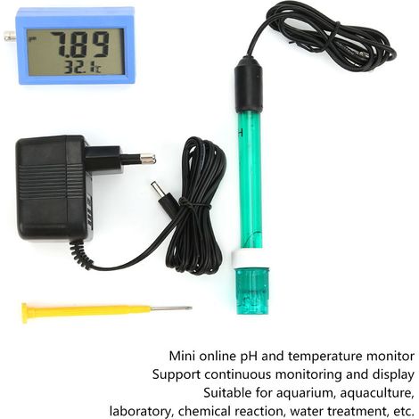 Mini contrôleur pH température en ligne testeur qualité eau pour piscine aquaculture (1/5)