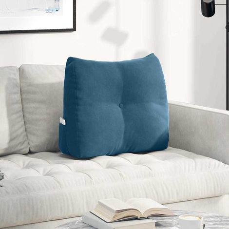 Rücken Kissen Blau 60 x 24 x 50 cm Samt