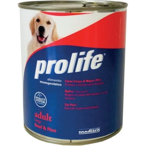 Cane - Adult Large Manzo & Riso Prolife 800 gr