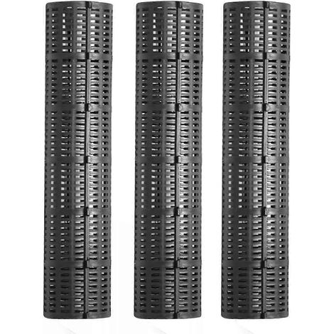 3pcs Tree Bark Protector Expandable Wear Resistant Weather-proof Landscape Plants Saplings Black (1/5)