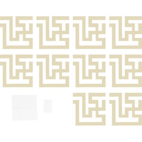 Miroir adhésif moderne PVC autocollant mural 3D DIY décoration murale fond doré (1/5)