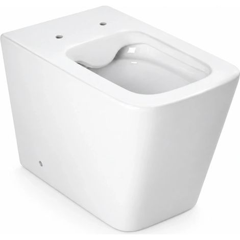 Vaso Wc A Terra Filo Parete Modello Beta Con Sistema Rimfree Ceramica Bianca Opaca