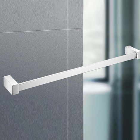 Porte-serviettes de cuisine suspendu, en acier inoxydable blanc, sans perçage, pour porte de placard (1/5)