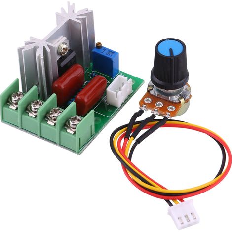 AC 50-220V 2000W SCR elektronischer Spannungsregler Temperatur-/Motordrehzahlregler Dimmer (1/5)