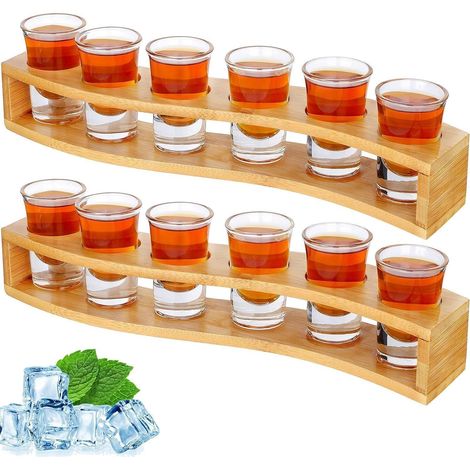 Schnapsgläser Set 12x 30ml mit Halter, Kristallglas, transparent (1/5)