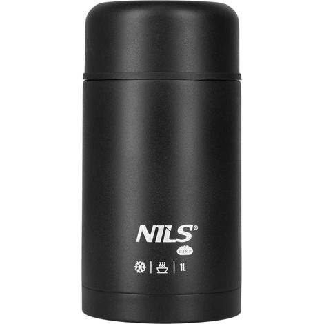 Thermos déjeuner 1000 ml, noir, bouteille isotherme (1/5)