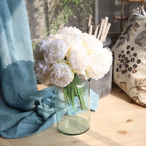 Pivoine Artificielle - Hortensia Artificiel - Fleur Synthétique pour Décoration Intérieure - Bouquet de Table ou Vase - Lot de 1 (1/3)