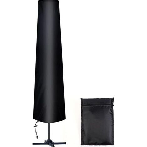 Telo di copertura dritto per ombrellone Ø 300 cm, in tessuto Oxford 210D, con custodia, resistente alle intemperie, ai raggi UV e alla neve. (1/5)