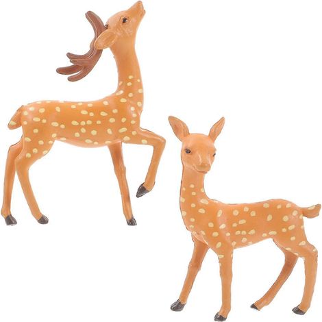 Lot de 2 figurines de cerfs miniatures à monter soi-même pour le jardin. (1/5)