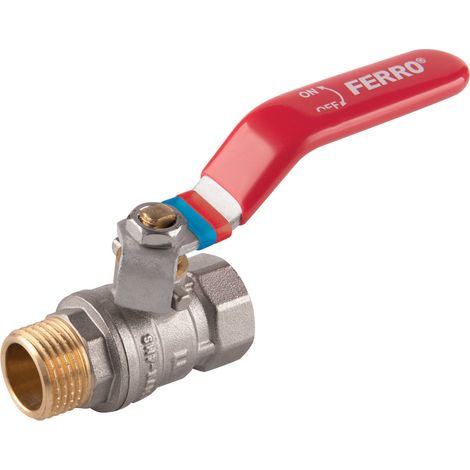 Valvola a sfera femmina-maschio con leva, 3/4 pollici, F-Comfort