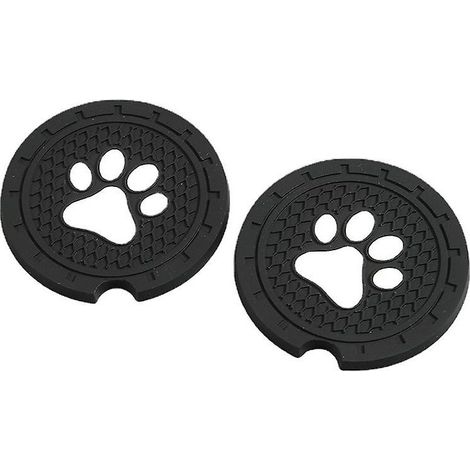 Lot de 10 sous-verres en silicone en forme de pattes de chien pour voiture - Accessoires antidérapants pour porte-gobelets de voitures, jeeps, camions et camping-cars - 7 cm (1/3)