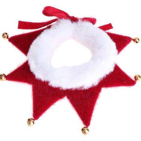 Collar navideño ajustable para mascotas con bufanda, apto para perros, gatos, cachorros y gatitos (talla L, 6 cascabeles). (1/5)