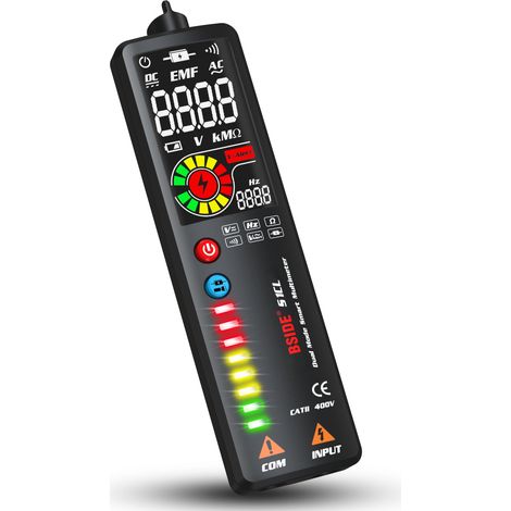 Testeur De Charge De Batterie, 2.4 '' LCD Détecteur de tension NO-Contact Circuit Volt Testeur Voltmètre Ncv Socket Live Wire vérifier HZ Ohm Continuité ,Plage De Test Plus Large (1/5)