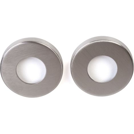 Coppia di rosette in acciaio inox 304 spazzolato per trebbiatrici - Ø foro 20 mm - IN125 (1/3)