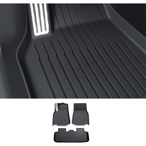 All Weather Car Floor Mats Non-Slip Waterproof TPE Foot Pads 1st 2nd Row Accessories (1/5)