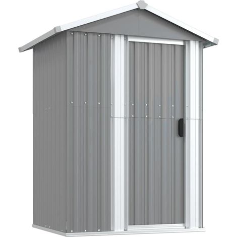 Maison Exclusive - Capanno da Giardino Grigio 126x97,5x177 cm Acciaio Zincato