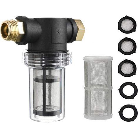 Schlauchfilter, Vorfilter für Gartenpumpen und Hauswassersysteme, 3/4", Absetzwasserfilter (1/5)