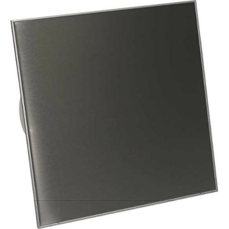 EXTRACTEUR D'AIR DE VENTILATEUR MURAL DE 100 MM DE DIAMÈTRE AVEC PANNEAU EN ACIER INOXYDABLE VERSION STANDARD PLUMBING4HOME (1/4)