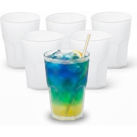 COSMOPLAST Set 6 bicchieri Acqua da 40 cl impilabili resistenti 100 Made (1/5)