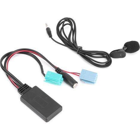 Adaptateur audio Bluetooth 6 broches pour autoradio AUX-IN avec microphone, compatible avec Clio/Espace/Megane (1/5)