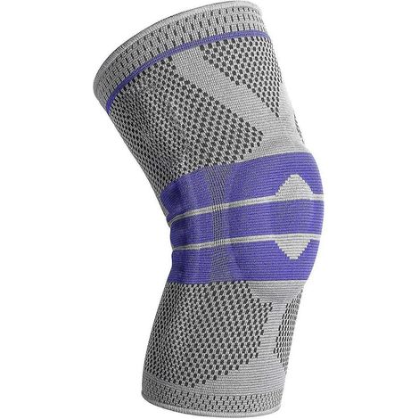Knee Brace Knee Support Compression Sleeve with Stabilizers Blue M-- (1/5)