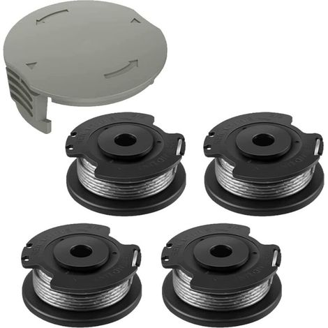 Bobine de tonte 1pcs Φ1.65mm 4.9m F016800569 Bobine de rechange en nylon + F016F05320 Couvercle de bobine pour coupe-bordures (1 bobines de fil, 1 couvercles de coupe-bordures)