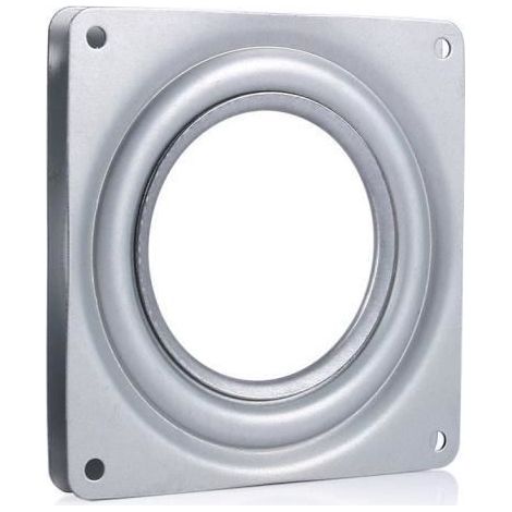 4 \"carré tournant plaque pivotante métal paresseux Susan portant plateau tourne-disque TV rack outil de bureau-Ywey (1/5)