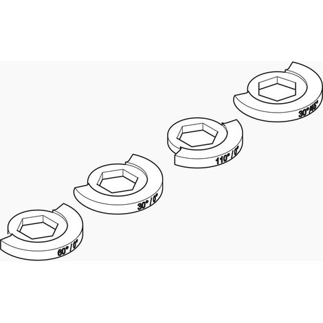 Set de limitation de pivotement Dornbracht, 4 pièces, 1282097090,