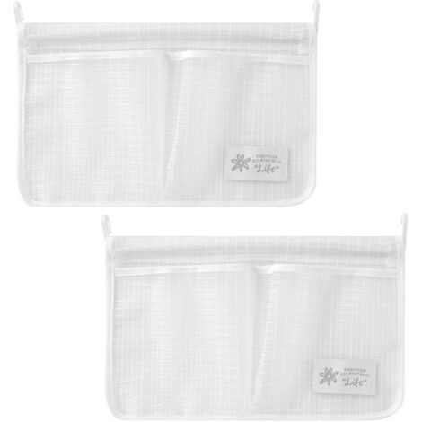 bolsas de malla para almacenamiento en refrigerador, bolsas colgantes, doble compartimento, bolsas huecas para colgar en la pared (1/5)