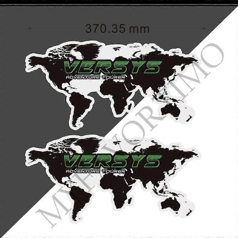 Autocollants de protection de réservoir pour Kawasaki Versys 300 400 650 1000 Versys-x 250, kit de protection de pare-brise, autocollants pour genoux, déflecteur de vent - VERSYS (2 pièces) 9 (1/5)