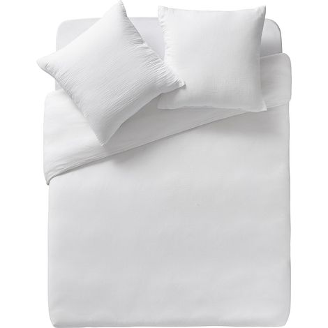 Housse de Couette Unie en Gaze de Coton, Tendresse (1/3)