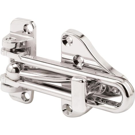 U 11318 Barre de protection pour porte battante avec serrure auxiliaire haute sécurité, finition chromée (1/5)